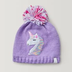 Aquarius Girls' Unicorn Beanie