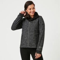Women's Aeris Super Softshell® Jacket -Free Country US womens aeris super softshell jacket striation black 2