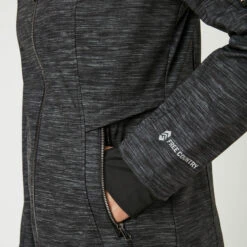 Women's Aeris Super Softshell® Jacket -Free Country US womens aeris super softshell jacket striation black 4