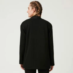 Women's Luxe+ Sherpa Lined Cardigan -Free Country US womens luxe cardigan black 2