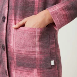 Women's Luxe+ Sherpa Lined Cardigan -Free Country US womens luxe cardigan burgundy 3