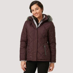 Women's Nimbo Cloud Lite Jacket -Free Country US womens nimbo cloud lite jacket mahogany 1
