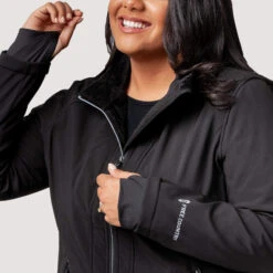 Women's Plus Size Freeform II Super Softshell® Jacket -Free Country US womens plus size freeform ii super softshell jacket black 3
