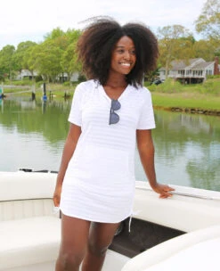 Women's V-Neck Kangaroo Cover Up -Free Country US womens v neck kangaroo cover up white 2